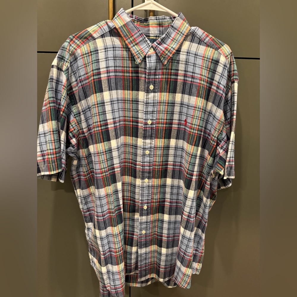 Ralph Lauren Blake Short Sleeve Button-Down Shirt Size XL